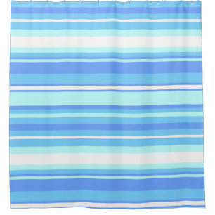 Rideaux De Douche Bandes bleu ciel