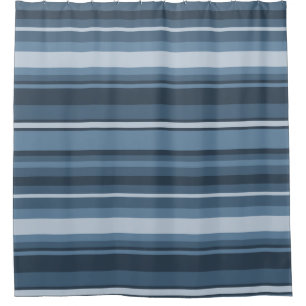Rideaux De Douche Bandes bleu gris