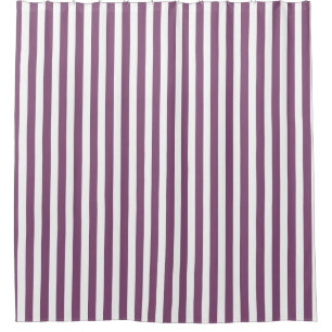 Rideaux De Douche Bandes de bonbons mauves et blanches