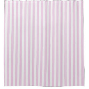 Rideaux De Douche Bandes de bonbons rose pâle et blanc
