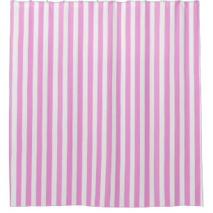 Rideaux De Douche Bandes de bonbons roses et blanches