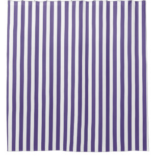 Rideaux De Douche Bandes de bonbons ultra violettes et blanches