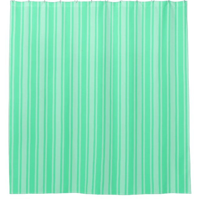 Rideaux De Douche Bandes de bonbons vertes à la menthe (Devant)