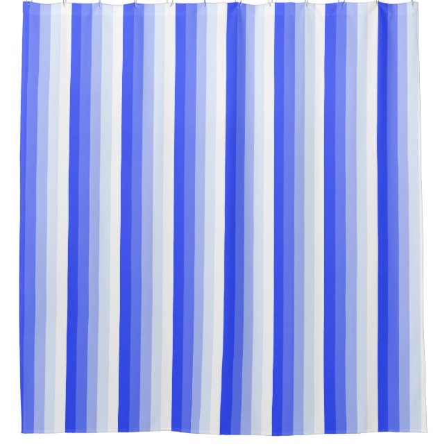 Rideaux De Douche Bandes d'ombre bleu royal (Devant)