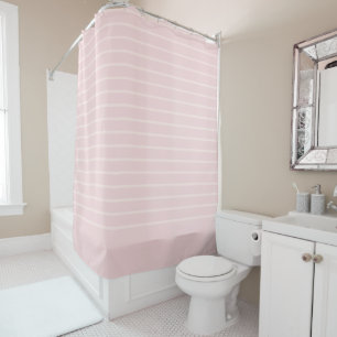 Rideaux De Douche Bandes horizontales en bandes roses