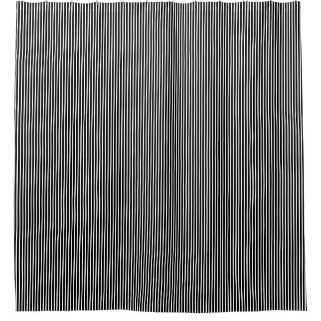 Rideaux De Douche Bandes modernes en noir et blanc (Devant)