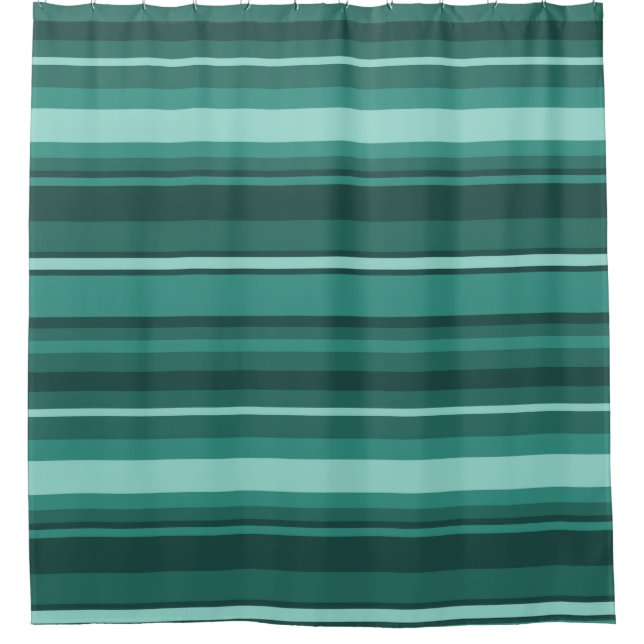 Rideaux De Douche Bandes turquoises (Devant)