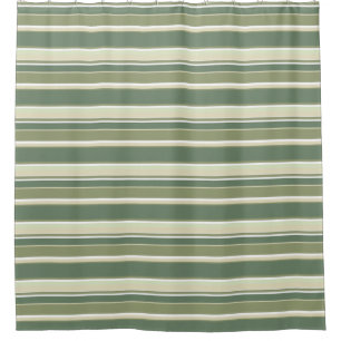 Rideaux De Douche Bandes vert olive