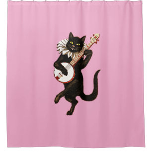 Rideaux De Douche Banjo musical Strumming Chat
