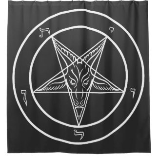 Rideaux De Douche Baphomet Sigil CoS Drapé de chambre rituelle de 6'