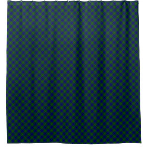 Rideaux De Douche Barclay tartan bleu vert plaid