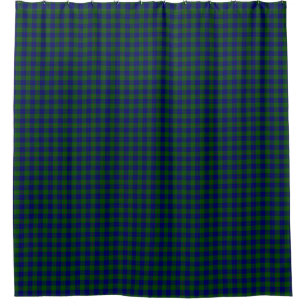 Rideaux De Douche Barclay tartan bleu vert plaid