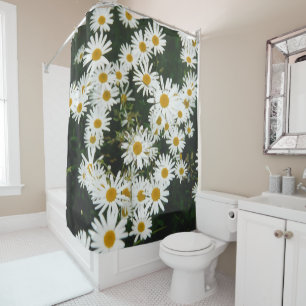 Rideaux De Douche Basière à oeil blanc, prairie à marguerite de la l