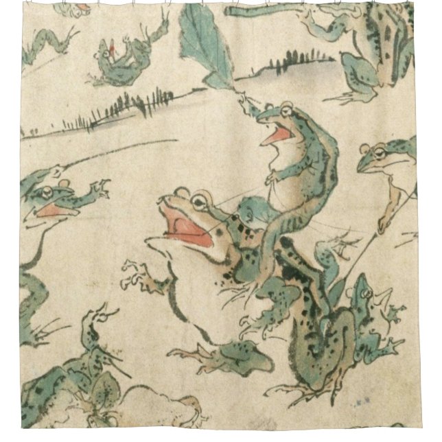 Rideaux De Douche Bataille Des Grenouilles - Kawanabe Kyosai (Devant)