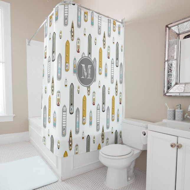 Rideaux De Douche Bateaux nautiques Sur la rivière TOUTE couleur (En situation)