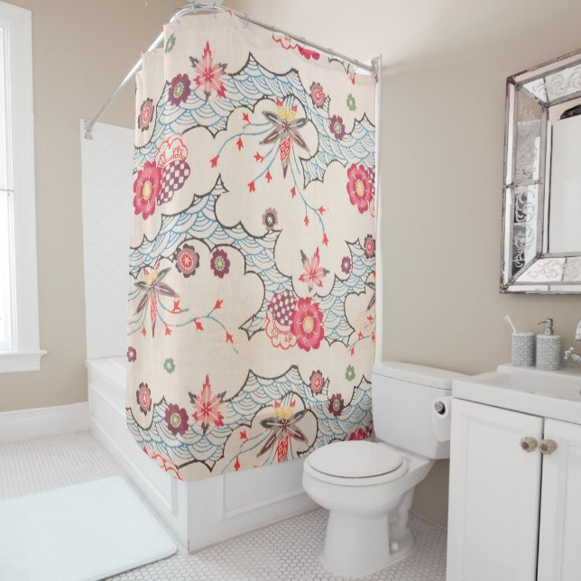 Rideaux De Douche Bath de Bingata (En situation)