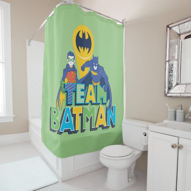 Rideaux De Douche Batman | Team Batman & Robin (En situation)