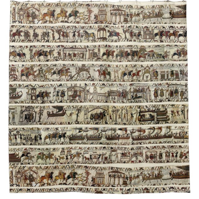 Rideaux De Douche BAYEUX TAPESTRY 1066 Bataille d'Hastings (Devant)