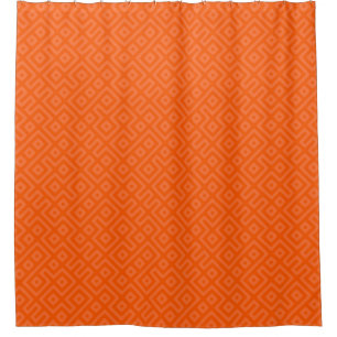 Rideaux De Douche Beau Motif géométrique orange sans fin