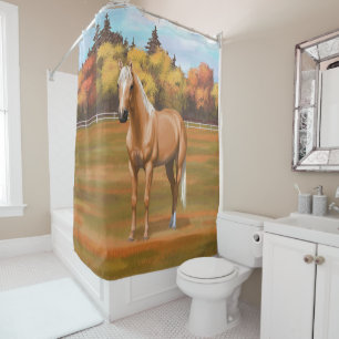 Rideaux De Douche Beau Stallion Cheval Palomino Quarter