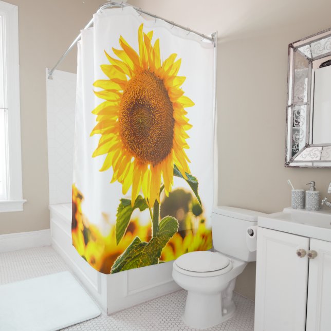 Rideaux De Douche Beau tournesol (En situation)