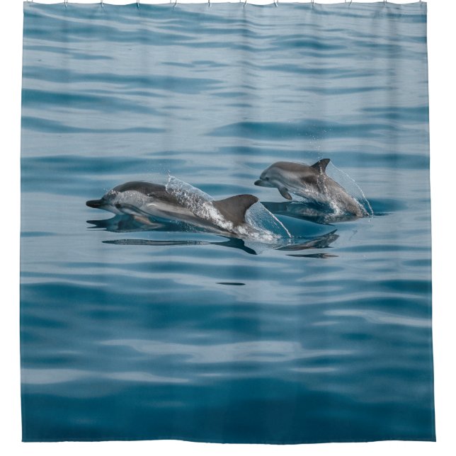 Rideaux De Douche Beaux dauphins aquatiques (Devant)