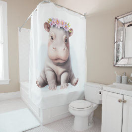 Rideaux De Douche Bébé adorable Hippopotamus