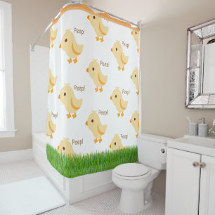 Rideaux De Douche Bébé jaune mignon Enfants