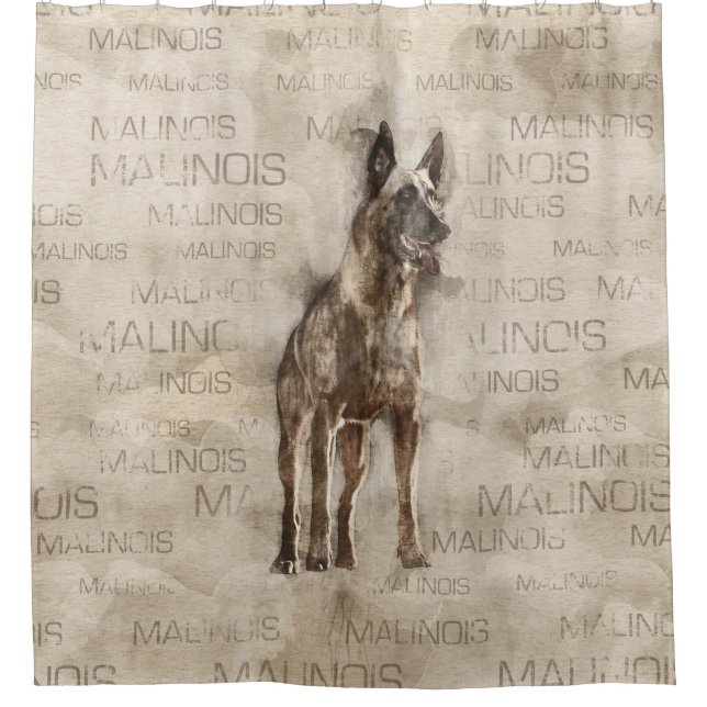 Rideaux De Douche Belge Malinois - Mechelaar - Maligator (Devant)