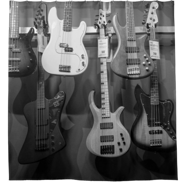 Rideaux De Douche Belle Basse Guitare (Devant)