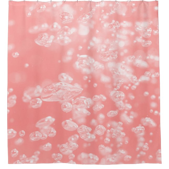 Rideaux De Douche Belle bulle d'air bokeh passe rose clair abstrait (Devant)