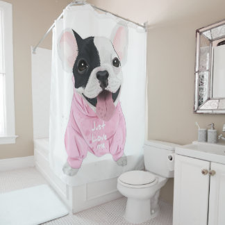 Rideaux De Douche Belle chienne à chien rousse française | Aimez-moi