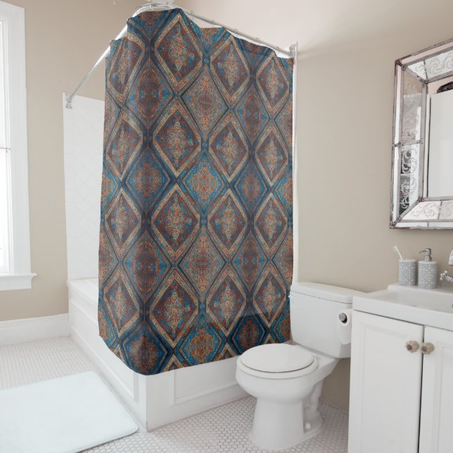 Rideaux De Douche Belle collection de vieux Motifs persans moderne (En situation)