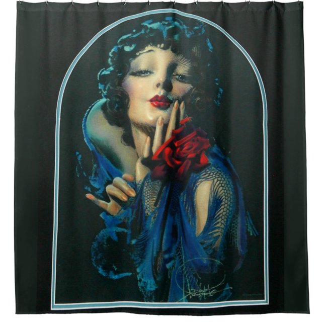 Rideaux De Douche belle impression femme des années 1920 (Devant)