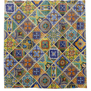 Rideaux De Douche Belle tuile de Boho Talavera