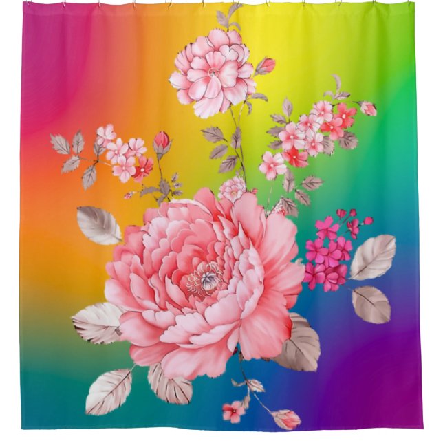 Rideaux De Douche Belles fleurs (Devant)