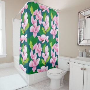 Rideaux De Douche Belles fleurs de Magnolia rose