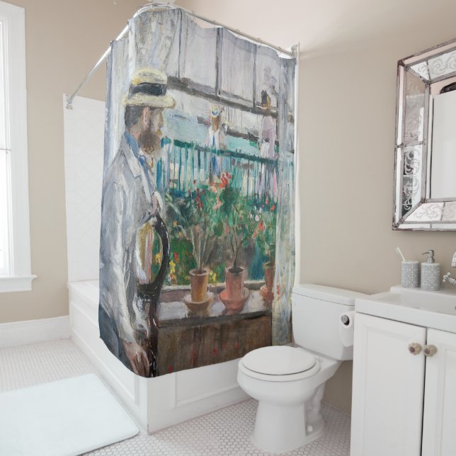 Rideaux De Douche Berthe Morisot - Eugene Manet sur l'île de Wight (En situation)