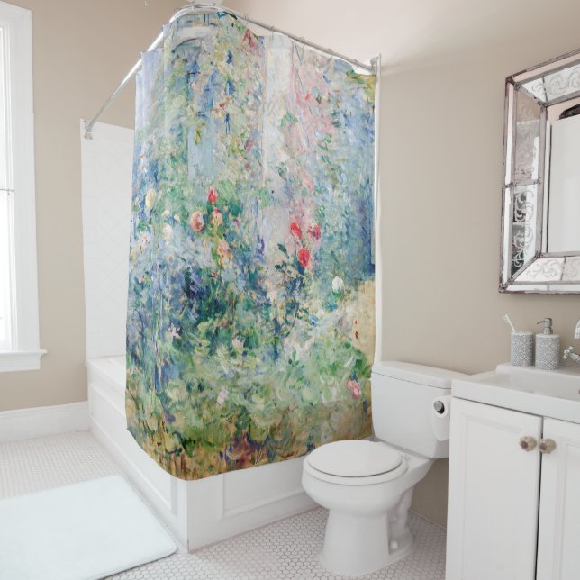 Rideaux De Douche Berthe Morisot - Le jardin à Bougival (En situation)