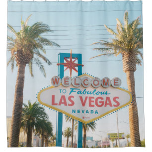 RIDEAUX DE DOUCHE BIENVENUE À LAS VEGAS