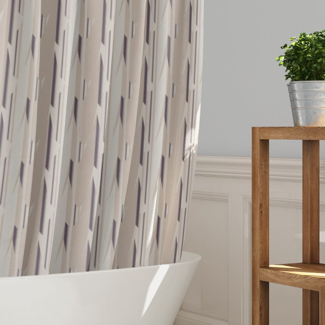 Rideaux De Douche Bige et Brown à motifs (Créateur téléchargé)