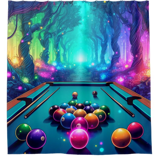 Rideaux De Douche Billiard Balls (Devant)