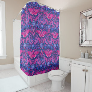Rideaux De Douche Bisexual Dragon Damask - Bi Pride Drapeau Couleurs