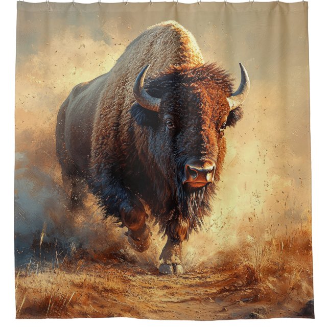Rideaux De Douche Bison sauvage (Devant)