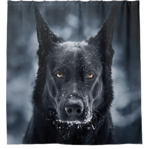 Rideaux De Douche Black German Shepherd