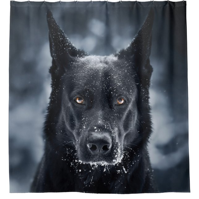 Rideaux De Douche Black German Shepherd (Devant)