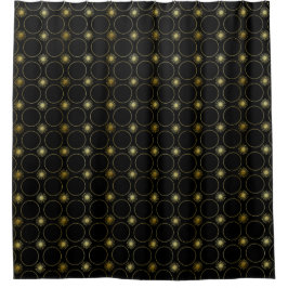Rideaux De Douche Black Gold Déco Abstrait Motif géométrique Luxe