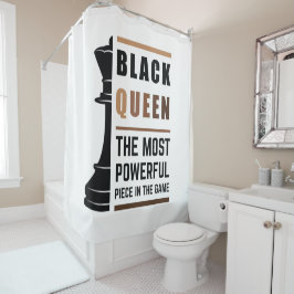 Rideaux De Douche Black Queen La Pièce La Plus Puissante Dans Le Jeu