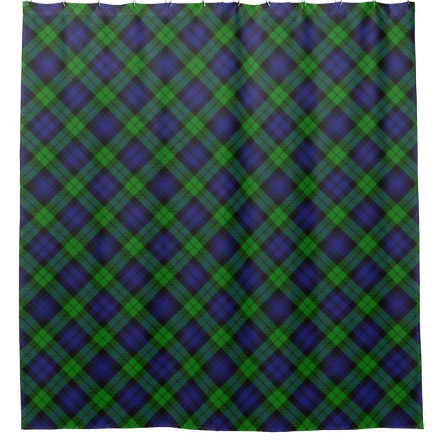 Rideaux De Douche Black Watch Tartan Plaid Scottish Motif (Devant)