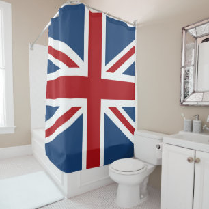 Rideaux De Douche Bleu blanc rouge de drapeau BRITANNIQUE classique